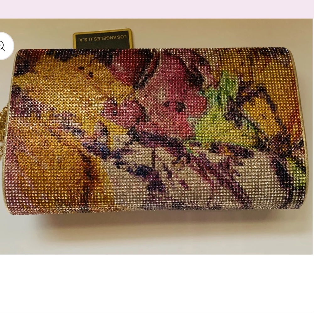 Fully Color Rhinestone Envelope Convertible Shoulder Bag NEW - Picture 3 of 5